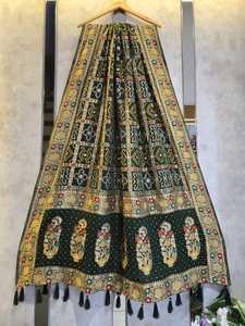 Dupatta de viscosa georgette pura de la mejor calidad y precio, ligera, fluida, étnica, para mujeres, para fiestas y bodas, venta al por mayor, OEM, exportación. - Product Image 6