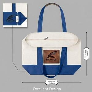 Sac fourre-tout en toile personnalisé, meilleur design 2026, avec logo numérique/soie/thermique/broderie, sac promotionnel pour cadeaux d'entreprise, taille personnalisable - Product Image 3