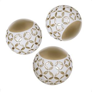Esferas Decorativas para Cuencos y Jarrones (Juego de 3) Esferas de Resina para Decoración de Sala de Estar y Comedor - Centro de Mesa para Mesa de Café - Product Image 1