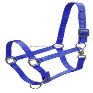 2025 vente en gros Triple pli Nylon cheval licou avec matériel en zinc massif équitation Nylon licou avec des tailles et des couleurs personnalisées - Product Image 1