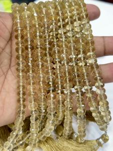 Cuentas de Piedras Preciosas Semipreciosas, Cuentas de Cuarzo Natural AAA, Cuentas Facetadas en Forma de Rondelle de 8 mm, Hilo de 8 Pulgadas - Product Image 4