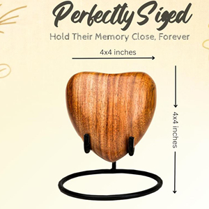 Elegant Rosewood Memorial Urn for Adults Rustic Wooden Ashes Urn with Carved Design by AYAANS - Product Image 2