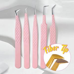Juego de Pinzas Quirúrgicas de Precisión Morje para Pestañas, Acero Inoxidable, Punta Suave, Agarre Perfecto, 10 mm, Mango con Forma de Corazón en Rosa, Morado y Azul - Product Image 5