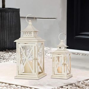 Vintage Wooden <b>Lantern</b> <b>Candle</b> Holder with Storage Drawer Rustic Farmhouse Decorative <b>Lantern</b> - Product Image 1