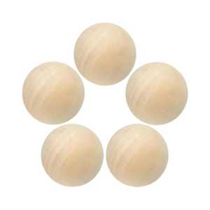 Bolas de Madera Natural Premium para Manualidades, Juguetes para Niños, Decoración DIY, Bolas Redondas de Madera Sólida de Lodi Impex - Product Image 3