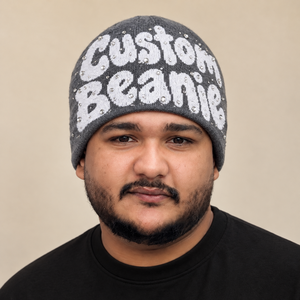 Bonnet en chenille avec broderie de logo personnalisé, bonnets d'hiver en tricot unisexe, couvre-chef streetwear personnalisé avec texte sur mesure OEM - Product Image 2