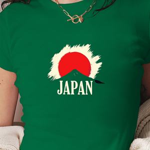 Camiseta corta moda mujer sol Japón - Product Image 1