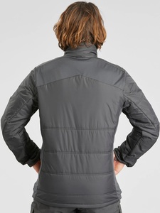 Veste matelassée noire à capuche pour homme, imperméable, fermeture éclair sur le devant, col montant, style sportif, vêtement d'hiver, couleur unie, coupe classique - Product Image 5