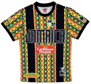 Maillot de foot personnalisé à motif ethnique style Jamaïque, t-shirt en mesh pour homme, entièrement sublimé - Product Image 2