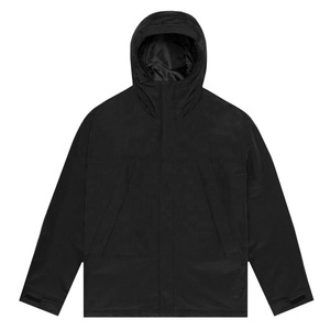 Men's <b>Black</b> Custom Hooded Polyester Jacket Wind <b>Runner</b> Men's Windbreaker Sportswear Breathable Windproof Jacket - Product Image 1