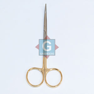 Tijeras de disección Metzenbaum con mango dorado, curvas, de acero inoxidable, para uso manual en cirugía general - Product Image 6