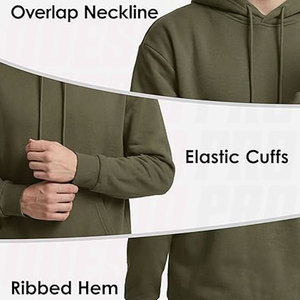 Sweat à capuche polaire personnalisé pour homme et femme, mi-lourd, en coton et polyester, avec poche kangourou, tissu premium, coupe ajustée - Product Image 2