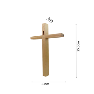 ไม้กางเขนไม้ทำมือแบบยังไม่เสร็จสำหรับตกแต่งผนังคริสเตียน ของตกแต่งบ้าน ไม้กางเขนตั้งโต๊ะ - Product Image 6
