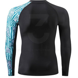 Rashguard à manches longues pour homme, séchage rapide, haute qualité, en Spandex/Polyester, imprimé, pour activités de plongée et snorkeling, surface lisse - Product Image 2
