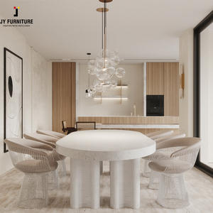 Juego de armario de cocina de diseño europeo moderno JY Vietnam, encimera de madera y mármol, precio competitivo, incluye accesorios deslizantes para cajones - Product Image 3