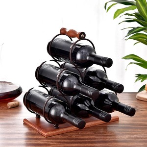 Porte-vin en bois de Jatoba - Porte-bouteilles rustique pour 6 bouteilles - Vente en gros - Product Image 2