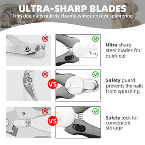 ที่ตัดเล็บสัตว์เลี้ยงแบบมีด้ามจับตามหลักสรีรศาสตร์ ทำจากไม้และสแตนเลสคุณภาพสูง พร้อมตัวป้องกันความปลอดภัย สำหรับดูแลสัตว์เลี้ยง - Product Image 3