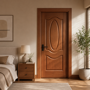Puerta Interior Moderna de Madera Sólida Golden Aero GA-19S con Diseño de Panel Arqueado, Superficie Acabada, Apertura Manual para Dormitorio o Apartamento - Product Image 4