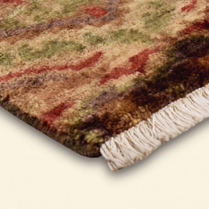 Tapis en laine Heritage Verdure moderne, tufté à la main, antidérapant, écologique, à poils épais et moyens, vert-brun vieilli, style tribal - Product Image 6