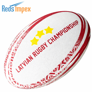 ลูกบอลรักบี้คุณภาพพรีเมียม ผลิตจากยางสังเคราะห์  รับทำโลโก้ตามสั่ง  ประสิทธิภาพระดับการแข่งขัน ทนทานและใช้งานได้ยาวนาน - Product Image 1