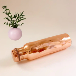 Bouteilles d'eau 100 % cuivre pur, design moderne, réutilisables, écologiques, pour la cuisine et la table, adaptées à l'eau bouillante - Product Image 2