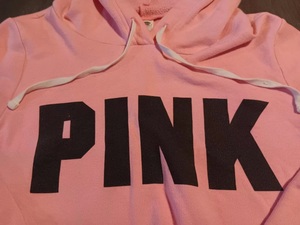 Sudadera con Capucha Rosa, Corta, de Felpa, 100% Algodón, Logotipo Frontal ODM - Product Image 2