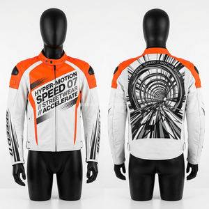 Chaqueta de Cuero Personalizada para Motociclistas, Abrigo Gráfico de Moda Urbana para Hombres, Ropa de Alta Calidad - Product Image 4