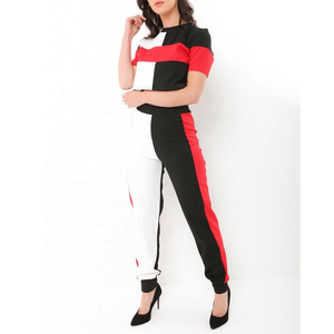 Ensemble de survêtement sportif décontracté pour femmes, 2 pièces, haut court à capuche zippé, leggings, ensemble assorti streetwear graphique - Product Image 4