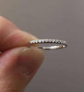 0.11 CT Lab Grown Diamond Gold Band <b>Ring</b> for Women | IGI Certified Minimalist Wedding Anniversary Stackable Bridal Jewelry - Product Image 3