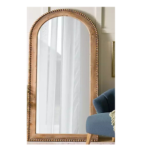 Grand classic traditional black and gold full length mirror with thick molding, available at wholesale price. - Product Image 4