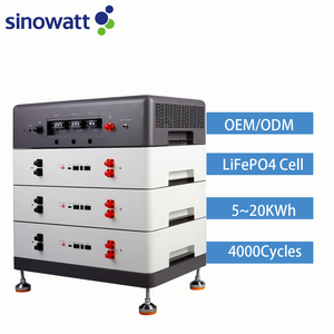 Batterie lithium-ion personnalisable et empilable de 5 à 20 kW pour système d'alimentation hors réseau, batterie LiFePo4 pour système de stockage d'énergie solaire domestique - Product Image 2