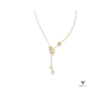 Collier en or jaune avec diamant rond cultivé en laboratoire, 0,46 ct, en or massif 14 carats - Product Image 3