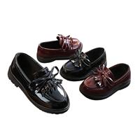 Chaussures de printemps légères en cuir véritable à lacets et motif floral pour enfants, filles et garçons, style décontracté pour l'école, vente en gros