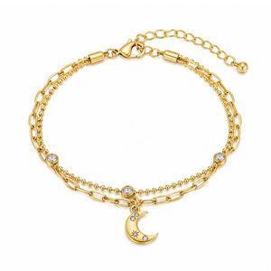 สร้อยข้อมือรูปหัวใจกันน้ำสำหรับผู้หญิง ไม่หมอง 14K PVD สแตนเลสสตีล - Product Image 2
