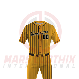 Conjunto de camiseta y pantalón de béisbol de manga corta con estampado personalizado al por mayor, uniforme de béisbol con impresión por sublimación para softbol - Product Image 5