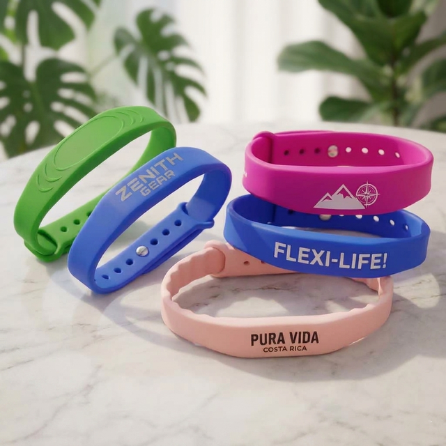 Custom Logo 13.56MHz RFID NFC Silicone Wristband Waterproof Adjustable Smart Rubber Bracelet for Access Control Gym Hotel
