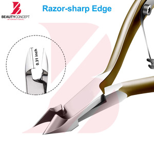 Cortacutículas de Precisión con Acabado Dorado Satinado Premium, Cortacutículas de Una Sola Mola Antideslizantes para Uso Profesional - Product Image 2