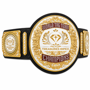 Itures impex World Tag เข็มขัดแชมป์ทีมมวยปล้ำที่กำหนดชื่อมวยปล้ำโลหะของที่ระลึกของสะสม - Product Image 1