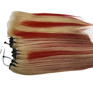 Hair Bundles With Closure Set Hand Tied Weft Human Hair Extensions Raw Vietnamese Hair Silky Straight Bundles Rio company