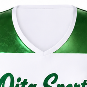 Maillot de cheerleading sans manches sublimé blanc et vert, tenue de sport d'équipe, haut de performance pour l'entraînement et la compétition - Product Image 5