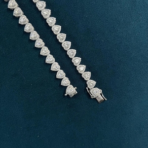 Wholesale Luxury Hip Hop Jewelry Men <b>Cuban</b> Necklace Sterling <b>Silver</b> 925 D Color VVS Moissanite Diamond 10MM <b>Cuban</b> <b>Link</b> <b>Chain</b> - Product Image 4