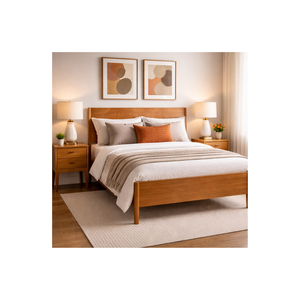 Colección RIVEO RANGLE, Suministro Directo, Muebles de Dormitorio de Madera Maciza Duraderos, OEM ODM, Cama de Madera de la Más Alta Calidad Personalizada - Product Image 1