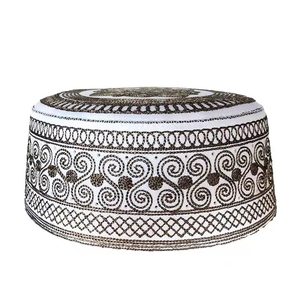 Gorro de Oración Musulmán Étnico Bordado para Hombre, Algodón Satinado Elástico y Transpirable, Venta al Por Mayor - Product Image 5