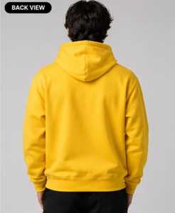 Sudadera con Capucha Amarilla para Hombre con Estampado de Montaña, Impresión Digital, Corte Regular Informal, Ropa de Otoño - Product Image 6