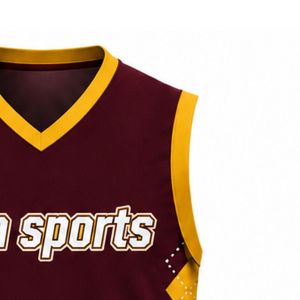 Customized Maroon Gold Volleyball Sleeveless Shirt Team Sportswear Athletic Jersey Top Training Match Uniform Performance - Product Image 4