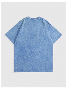 เสื้อยืดผู้ชายทรงโอเวอร์ไซส์ บ็อกซี่ ไหล่ตก แขนสั้น ผ้าฝ้ายลำลอง สไตล์สตรีทแวร์ เสื้อโอเวอร์ไซส์ทรงบ็อกซี่ ไหล่ตก แบบสั่งทำ - Product Image 2
