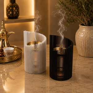 Quemador de incienso árabe decorativo de latón Mabkhara con base de madera para mesa, quemador de Bakhoor para spas, hoteles, decoración islámica del hogar, venta al por mayor. - Product Image 2