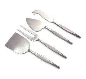 Ensemble de couteaux à fromage en argent fini, ensemble d'outils à fromage à bout circulaire à poignée ronde faite à la main de Style occidental - Product Image 4