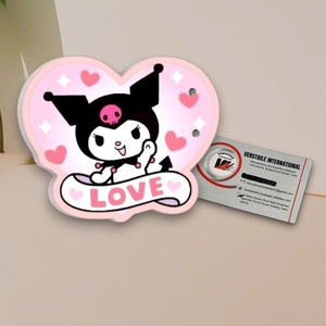 Paleta Magnética Acrílica para Extensiones de Pestañas con Diseño de Corazón Rosa, Kuromi, Hello Kitty y Flores con Diamantes - Product Image 2