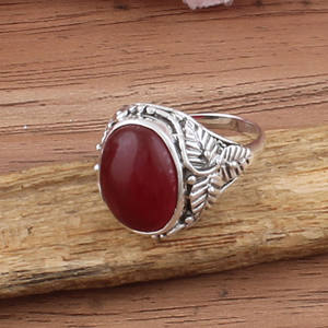 Chinese Style Red Jade Flower <b>Ring</b> 925 Sterling <b>Silver</b> Handcrafted Lucky Amulet Jewelry Natural Hotan <b>Wedding</b> <b>Women</b> Gift - Product Image 4
